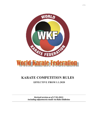 WKF kumite competition rules